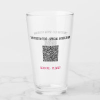 Texto Personalizado personalizado y vidrio de códi