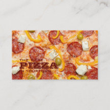 Texto Personalizado PIZZA tarjetas de visita
