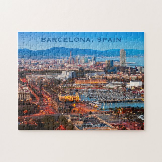 texto personalizado rompecabezas fotográfico BARCE (Horizontal)