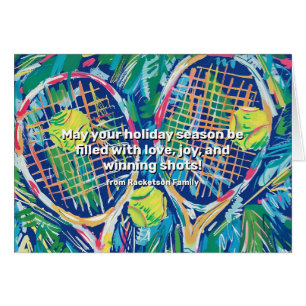 🎾 texto 🎄 Personalizado, Tennis Holiday Tennis C