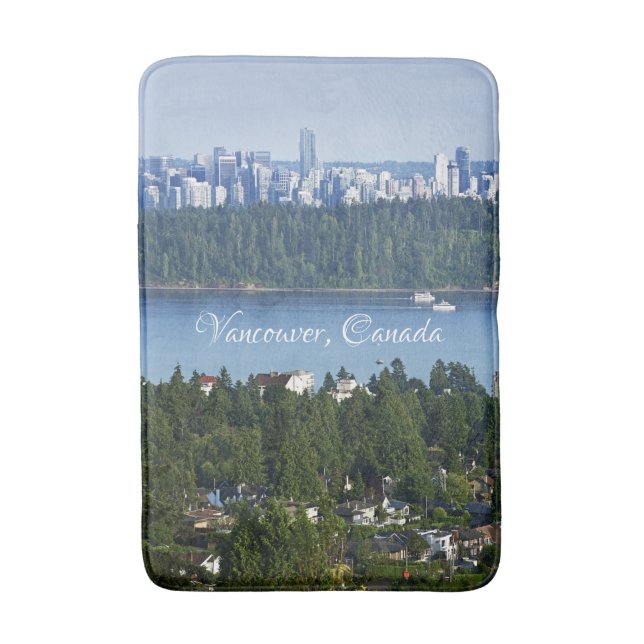 texto personalizado Vancouver, alfombra de baño de (Frente vertical)