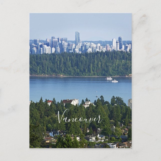 texto personalizado Vancouver, postal de Canadá (Anverso)
