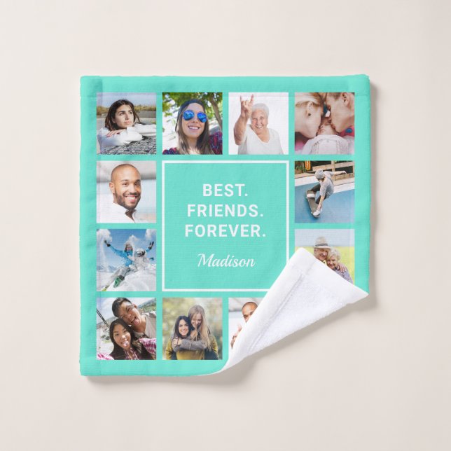 Texto personalizado y sus fotos lavan la ropa (Toallita)