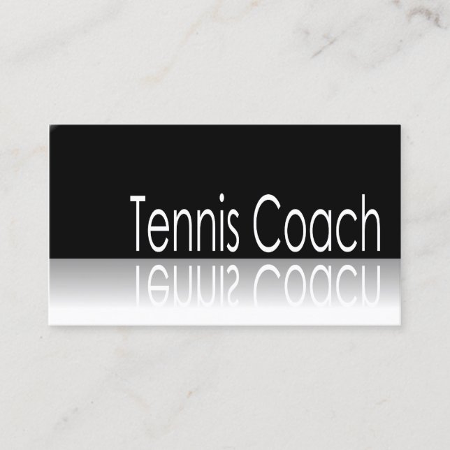 Texto reflexivo - Entrenador de tenis - Tarjeta de (Anverso)