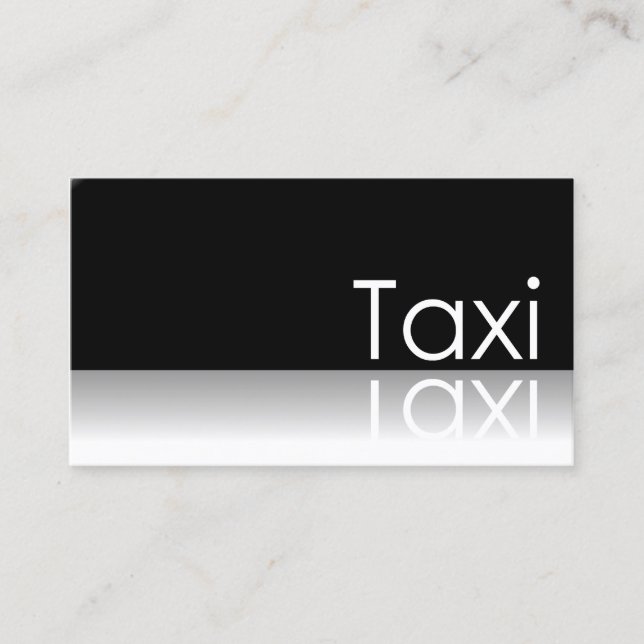 Texto reflexivo - Taxi - Tarjeta de visita (Anverso)