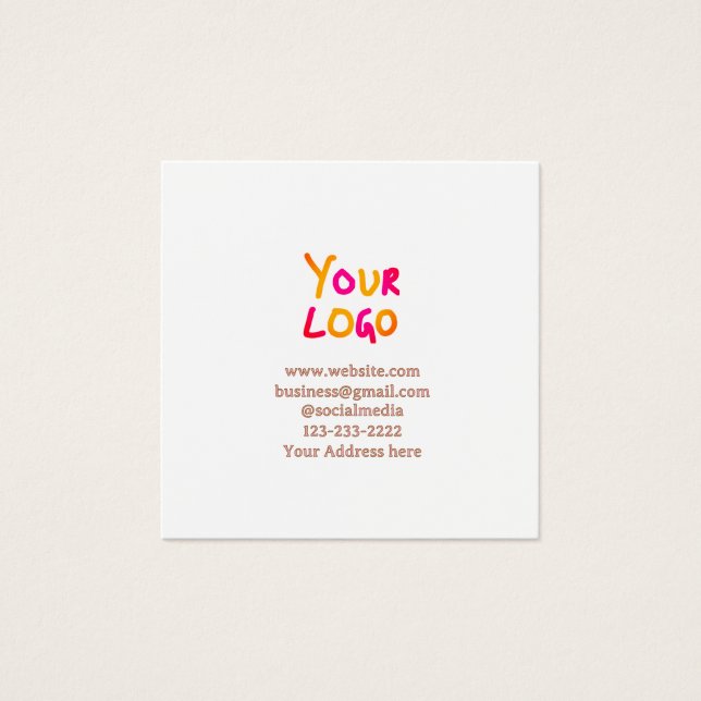 texto simple mínimo agregue su logotipo/diseño aqu (Anverso)