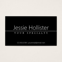 Texto simple y clásico en blanco sobre negro