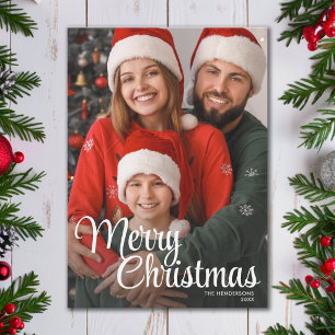 Texto superpuesto de guión de Feliz Navidad para f