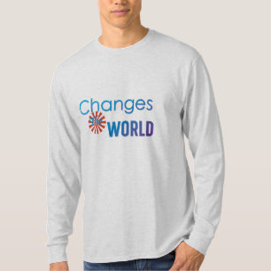 Texto tifográfico de manga larga de camiseta