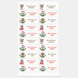 Textos personalizados Navidades de corte etiquetas