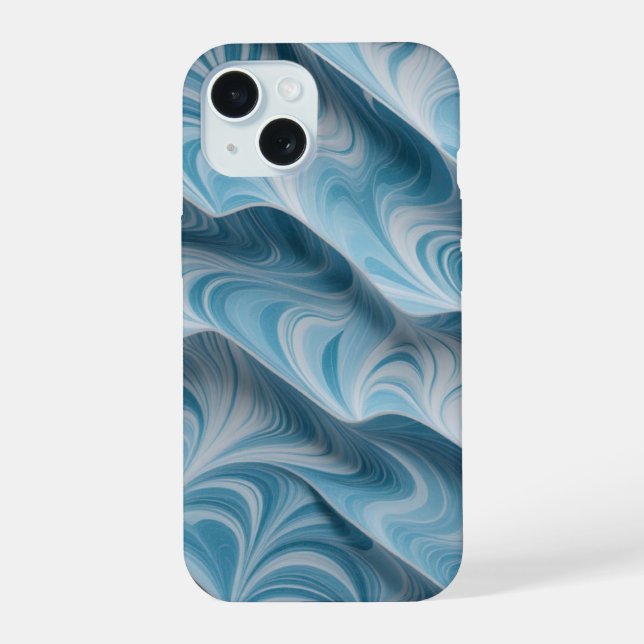 Textura abstracta de mármol blanco azul 3D (Reverso )