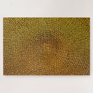 Textura circular de oro rompecabezas