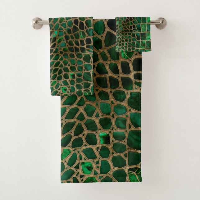 Textura cocodrilo falsa Malaquita y oro (In situ)