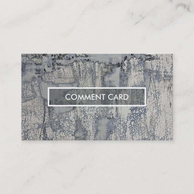 textura curruscante de la tarjeta del comentario (Anverso)