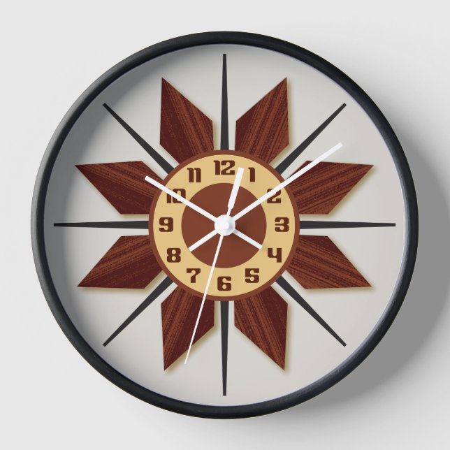 Textura de "aspecto de madera" del reloj de pared  (Anverso)