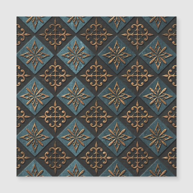 Textura de bronce con estampado. (Anverso)