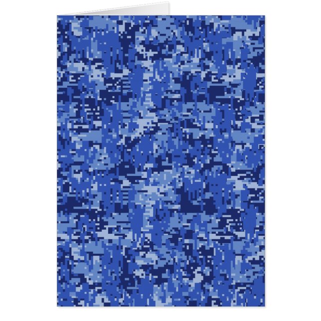 Textura de camuflaje de píxeles digitales azul mar (Frente)