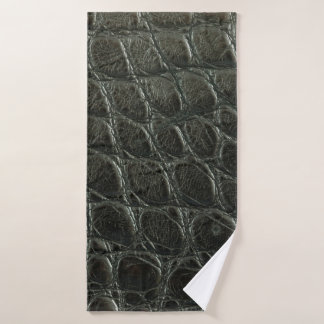 Textura de cuero de caimán negro, cierre