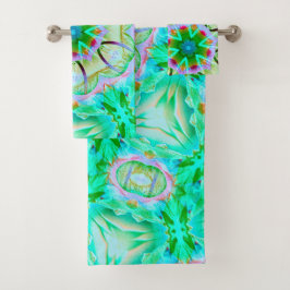 Textura de grano verde claro, caleidoscopio florid