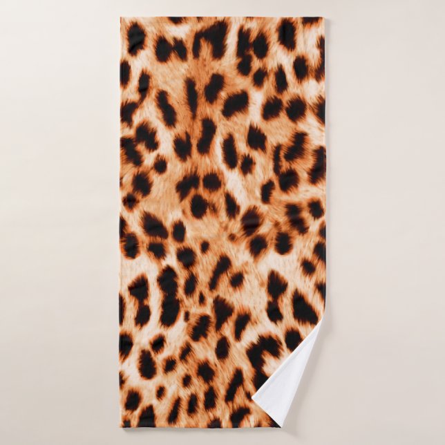 Textura de impresión de leopardo (Toalla de baño)