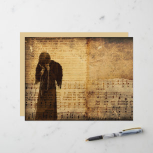 Textura de la música de la hoja de sepia de Angel