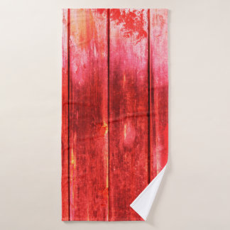 Textura de la pared de madera roja brillante. Text