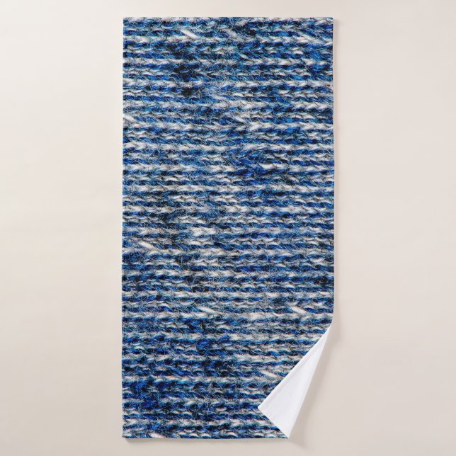 Textura de lana de punto azul (Toalla de baño)