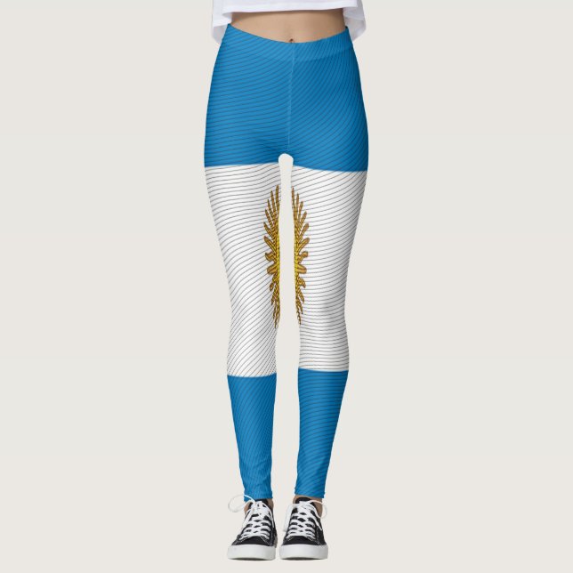Textura de las leggings de la bandera argentina. (Anverso)