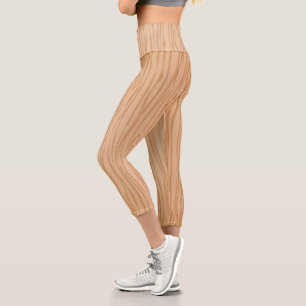 Textura de madera natural Capri Fitness Leggings C