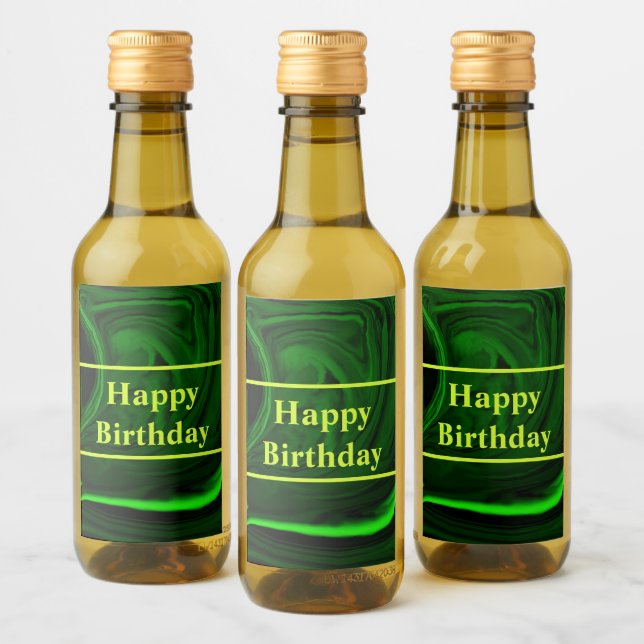 textura de malaquita verde piedra ,personalizada (Botellas)