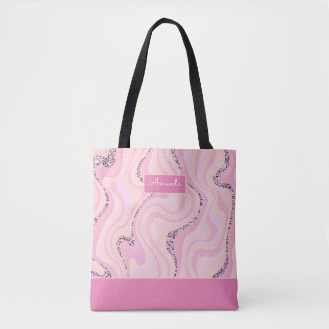 Textura de mármol líquido con bolsa de tocador pur (Anverso)