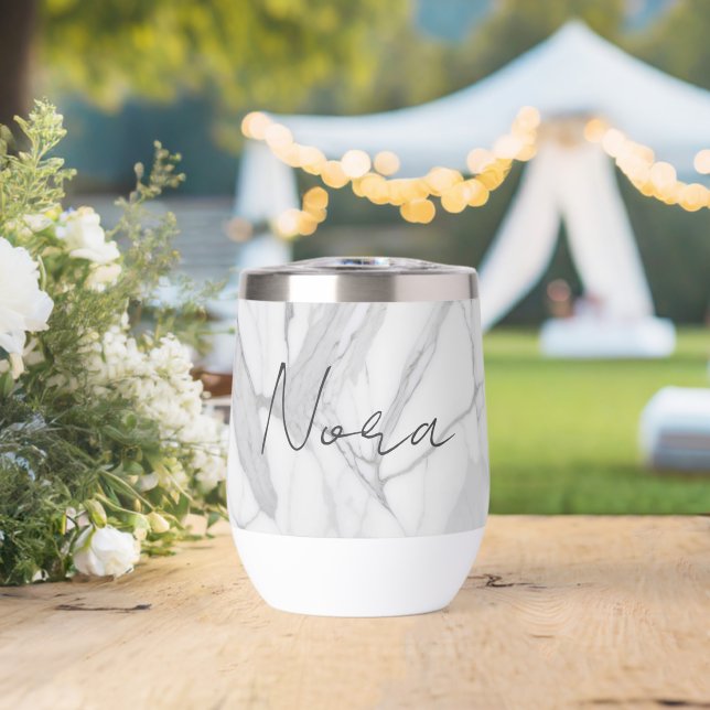 Textura de mármol personalizada gris blanco (Boda (girada))