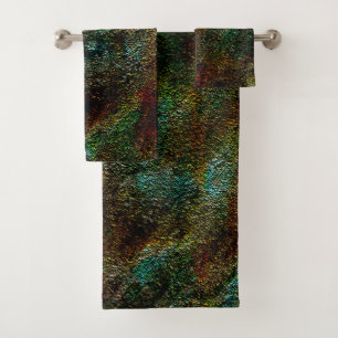 Textura de pared afilada, en colores verde y coral