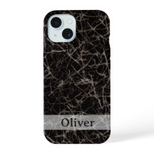 Textura de piedra de mármol negro temperamental y 