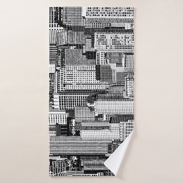 Textura isométrica sin foco en la ciudad de los ra (Toalla de baño)