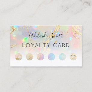 textura opal de la tarjeta de fidelidad