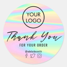 textura pastel gracias pegatina redondo clásico