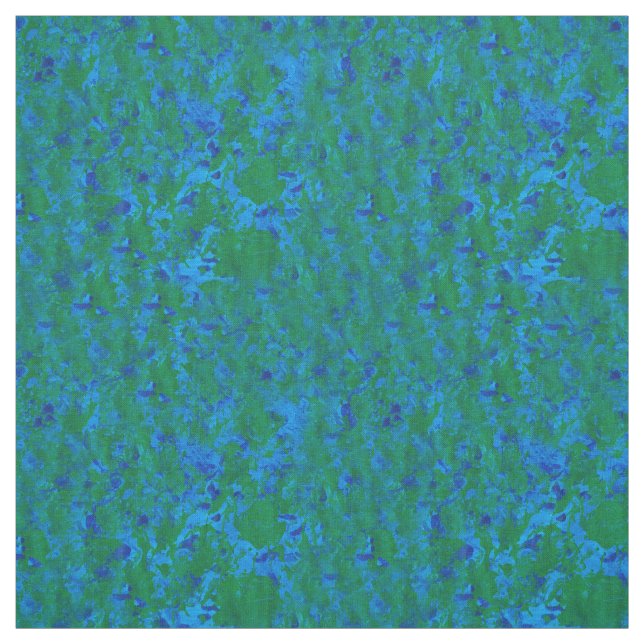 Texturas de Azul Verde Peces en el Patrón de Tela  (Retal)
