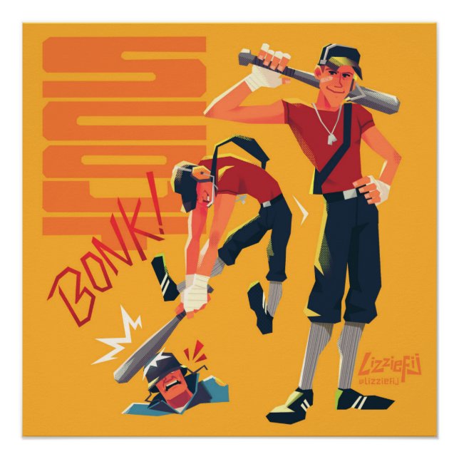 TF2 Scout Bonk! poster de impresión (Anverso)