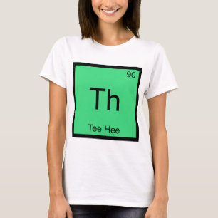 Th - camiseta divertida del símbolo del elemento