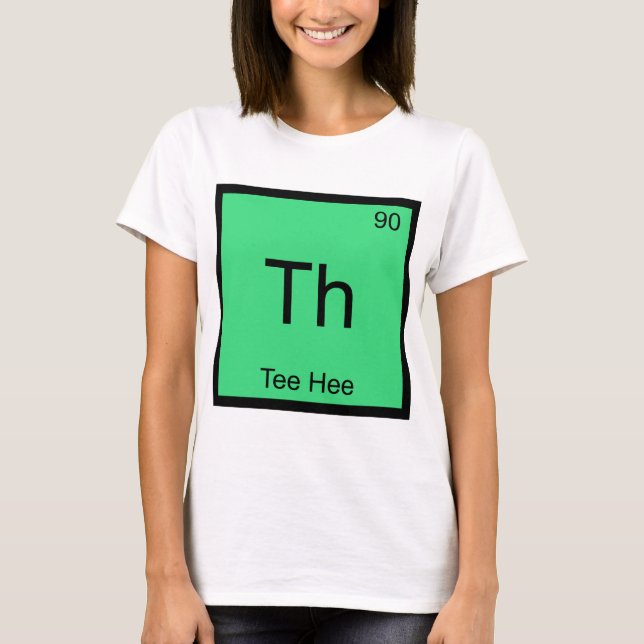Th - camiseta divertida del símbolo del elemento (Anverso)
