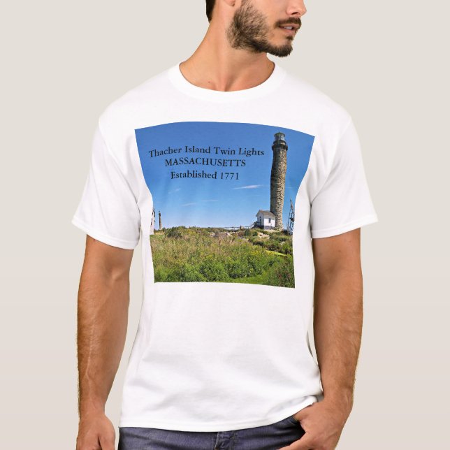 Thacher Island Twin Lights, camiseta de Massachuse (Anverso)