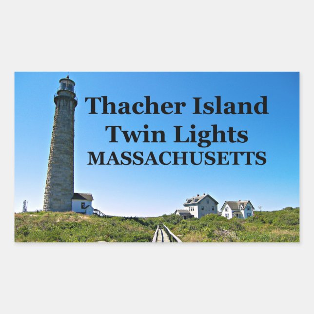 Thacher Island Twin Lights, Pegatinas de Massachus (Anverso)