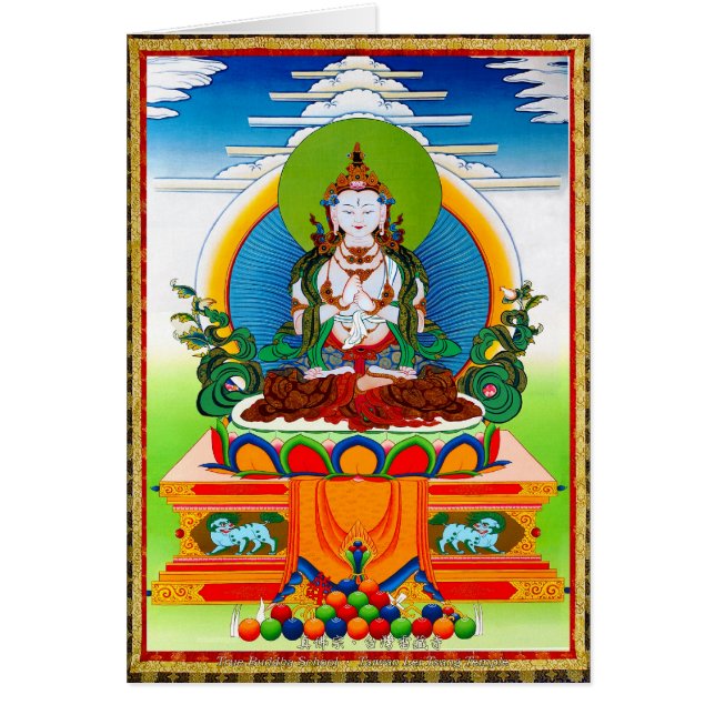 Thangka tibetano oriental fresco Buda Locani (Frente)
