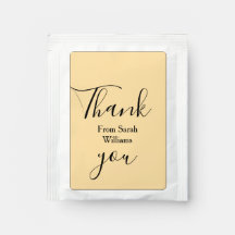 Thank you from add name yellow Pastel boho wedding