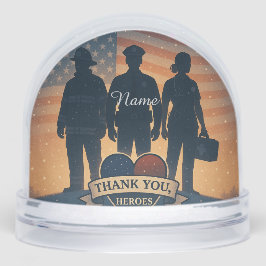 "Thank You, Heroes" First Responder Snow Globe