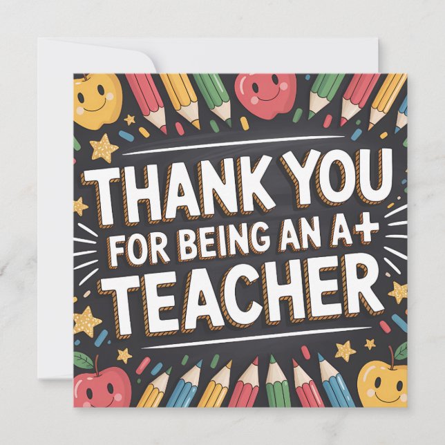Thank you Teacher Appreciation card (Anverso)