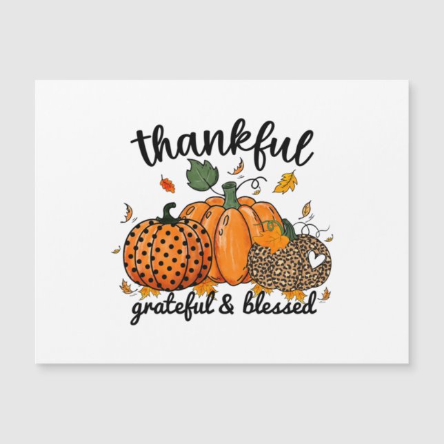 Thankful Pumpkin Grateful And Blessed  (Anverso)
