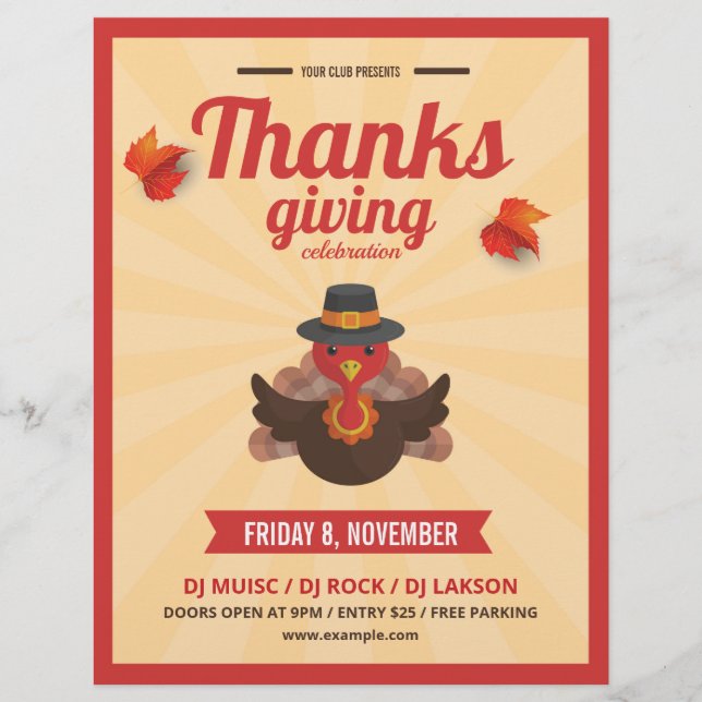 Thanksgiving Flyer template (Frente)