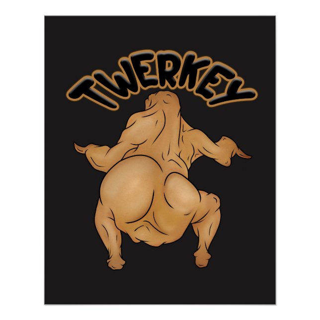 Thanksgiving Twerkey Glossy Poster (Anverso)